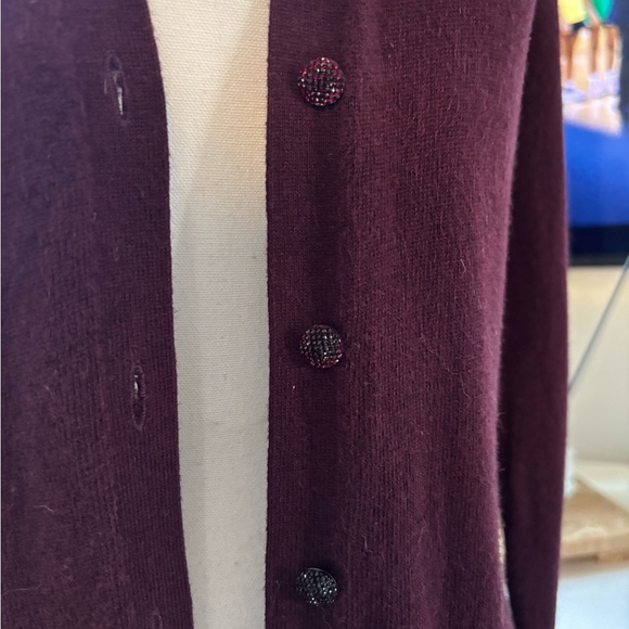 New York & Company Deep Burgundy Cardigan Sweater - Picture 3 of 6